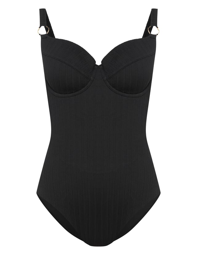 One-piece swimsuit Pearl - Black