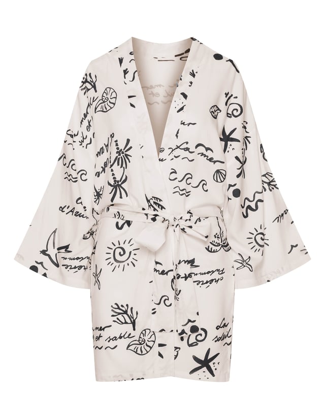 Beach robe Azzurro - cream