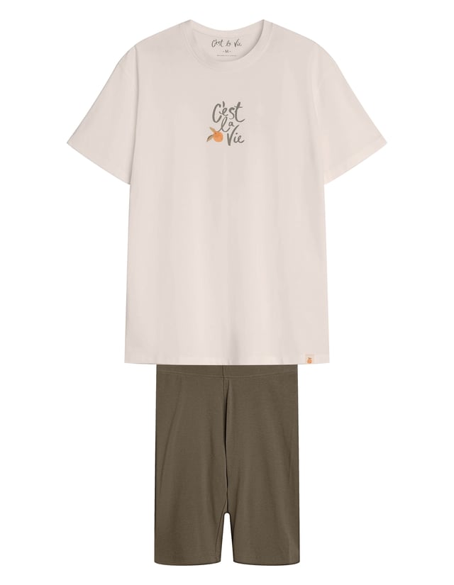 Piżama Naranja - kremowy