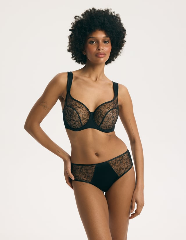 Georgia Semi-Padded Bra - Black