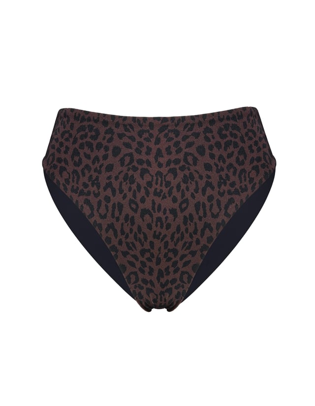 Високі плавки від бікіні Base - Коричневий