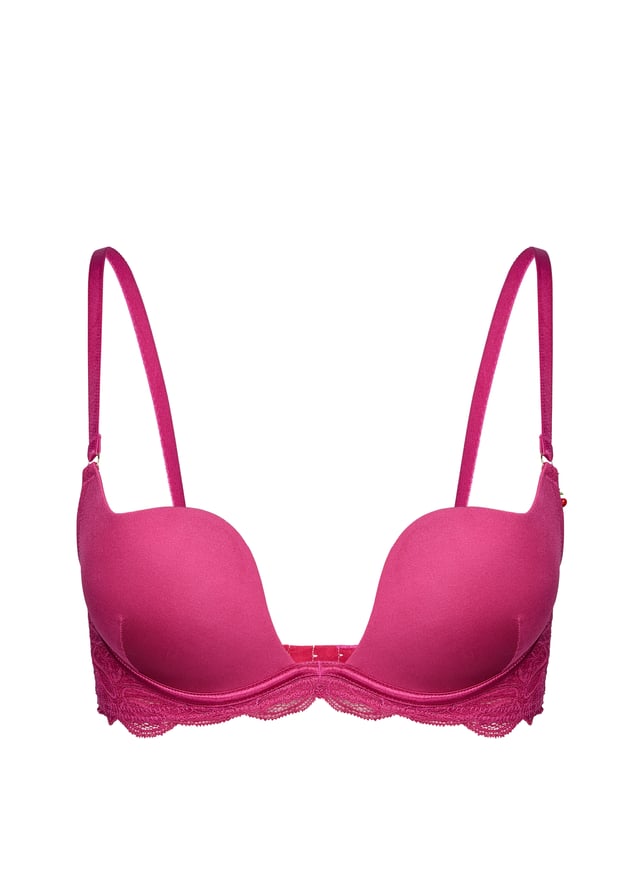 Push-Up Podprsenka Delicious Cherry s Přívěskem - Růžová