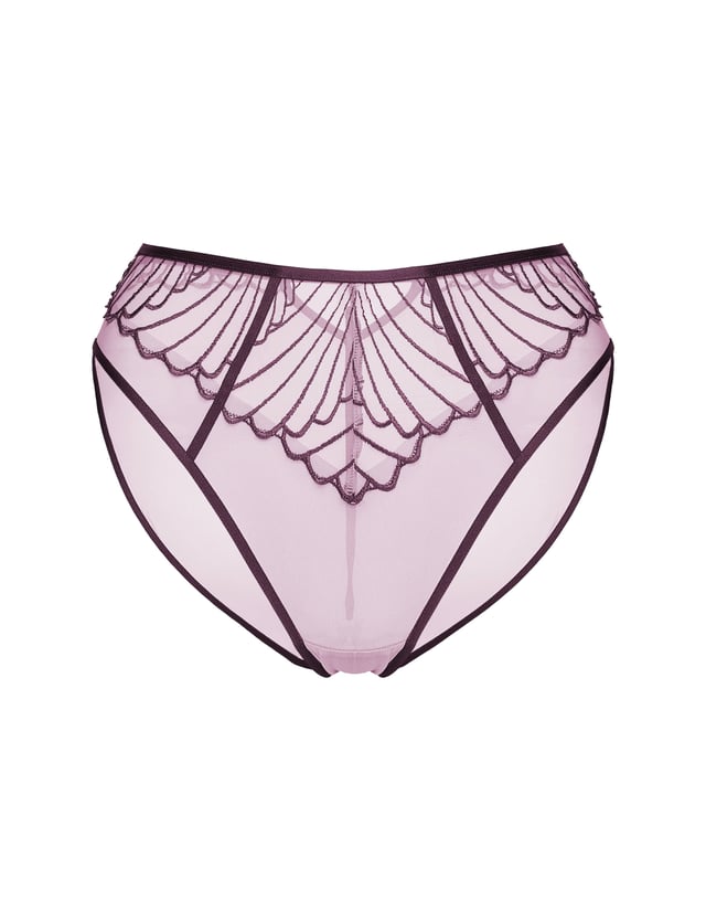 Majtki z wysokim stanem Nugat - pink