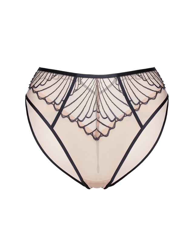 Majtki z wysokim stanem Nugat - Grey