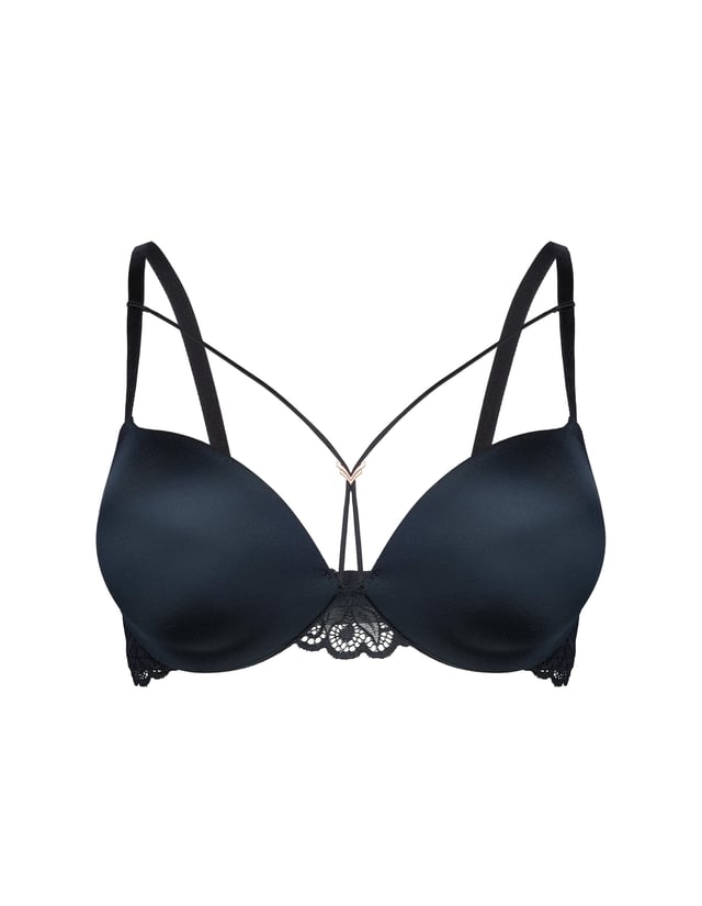 Biustonosz super push-up Aurora - czarny