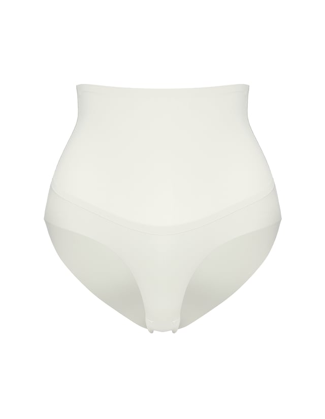 High-Waisted Slim Panties - cream