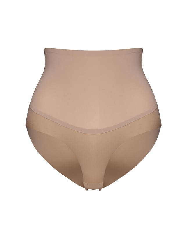 High-Waisted Slim Panties - Beige