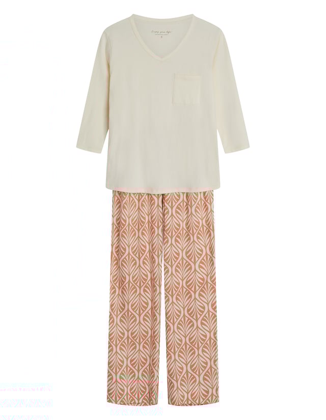 Piżama Denise - kremowy