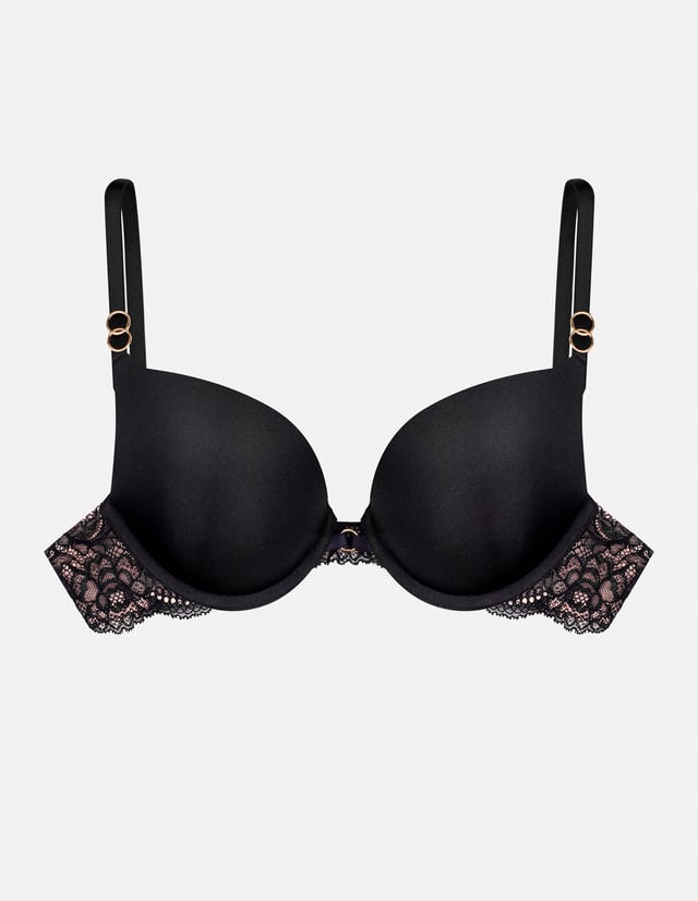 Push-up BH Truly - Schwarz-und-gold