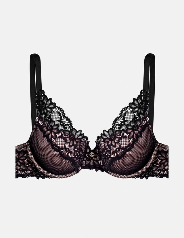 Push-up Bra Tiffie - black and gold