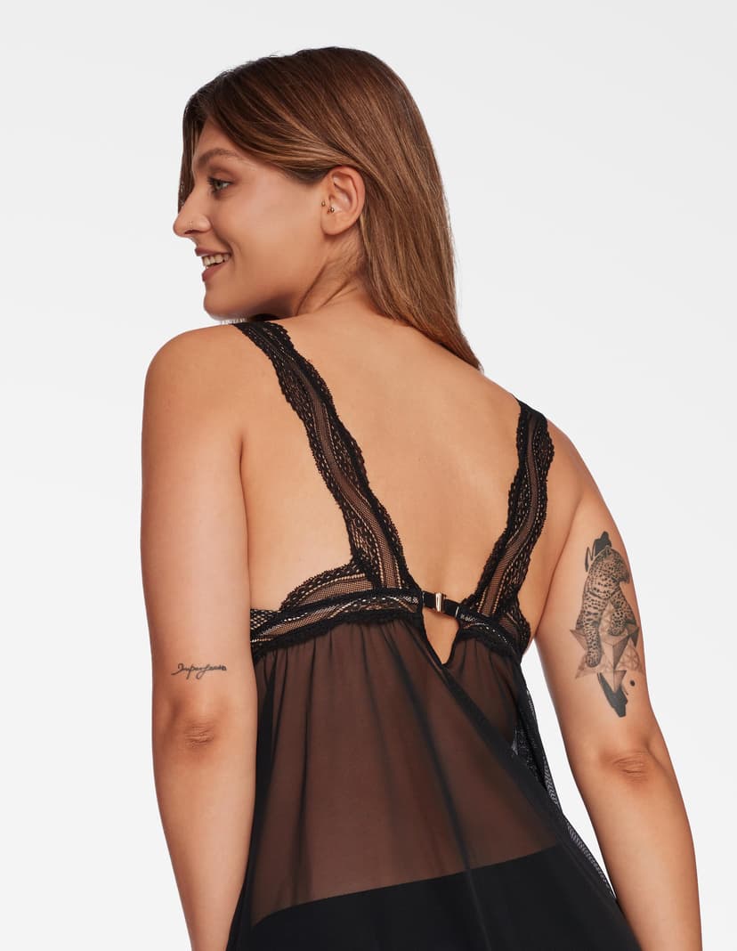 NightDress Blessy black and gold 2