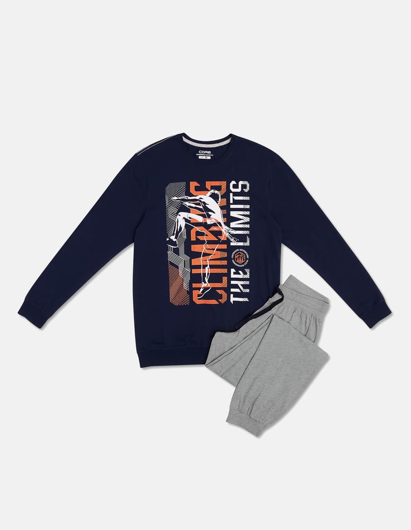 Pyjama Block Navy-Blau 4
