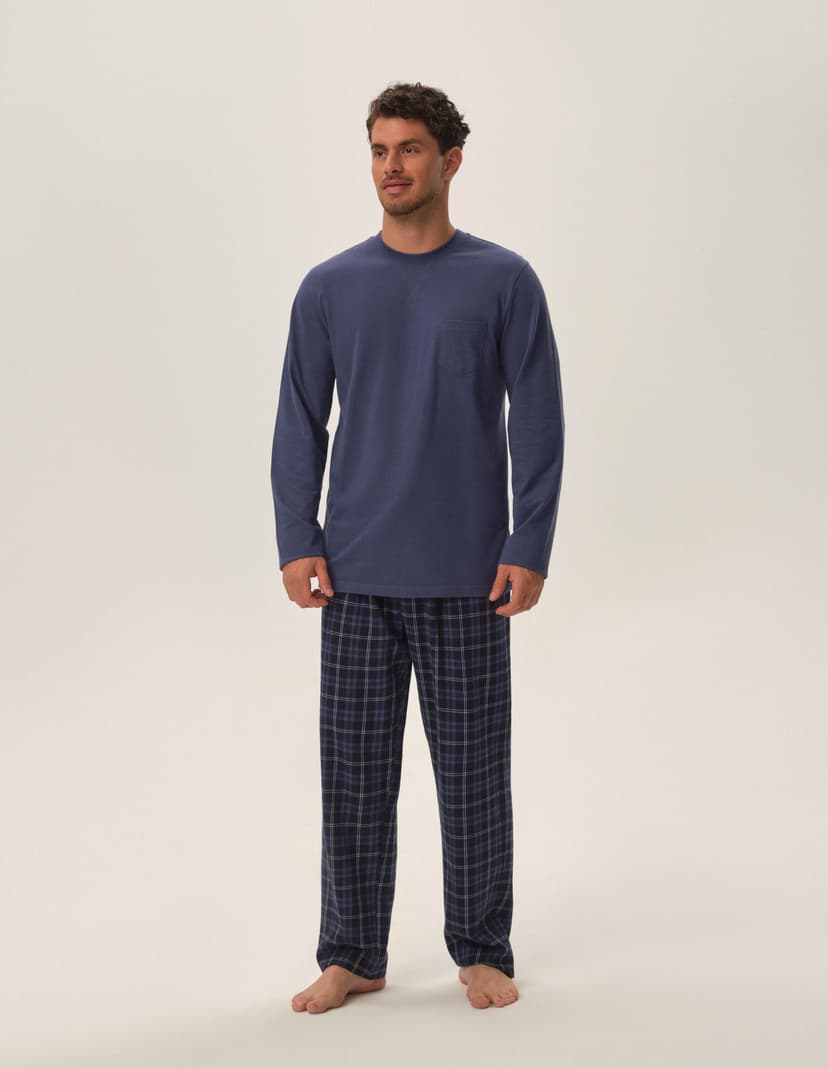 Pyjama Herb Blau 1