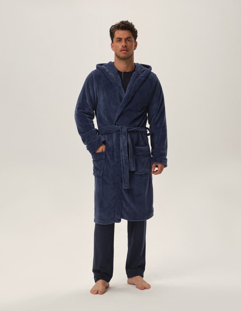 Bathrobe Hood Blue 1