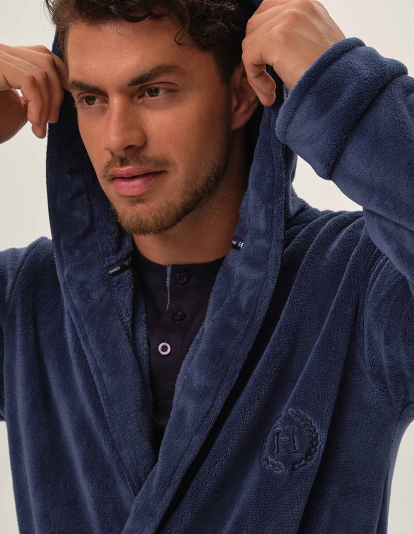 Bathrobe Hood Blue 2