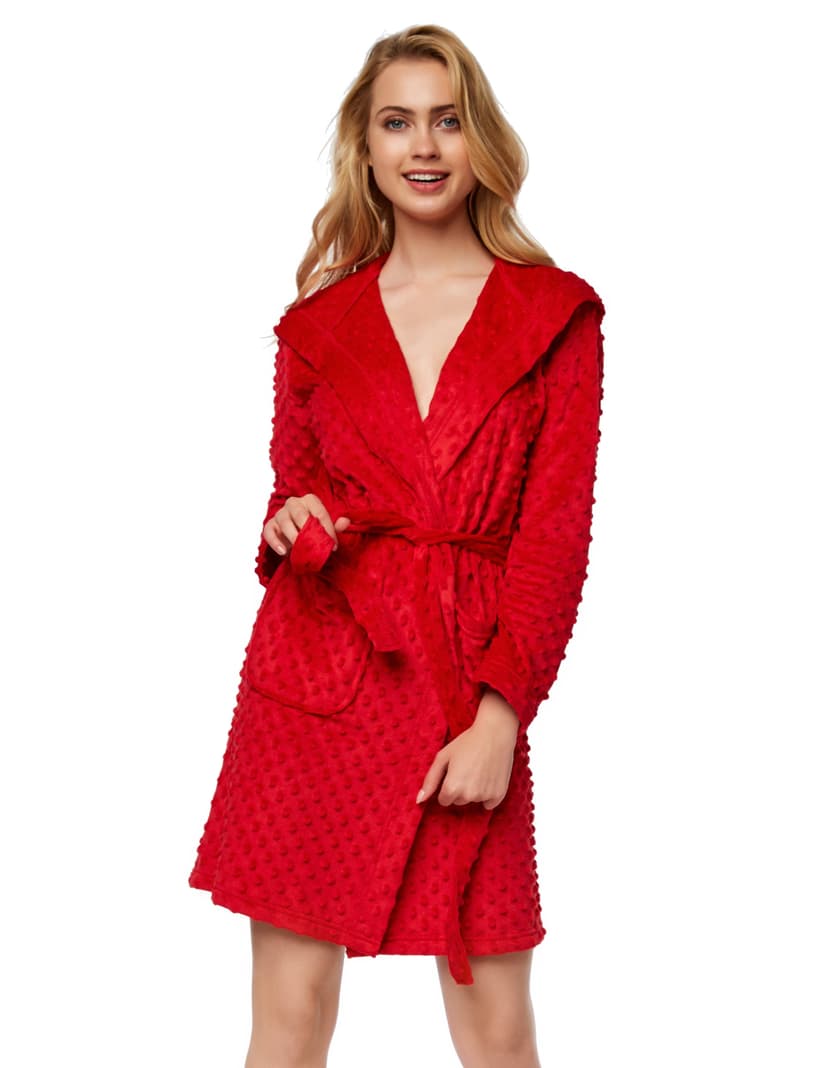 BADEMANTEL Nirel Rot 1