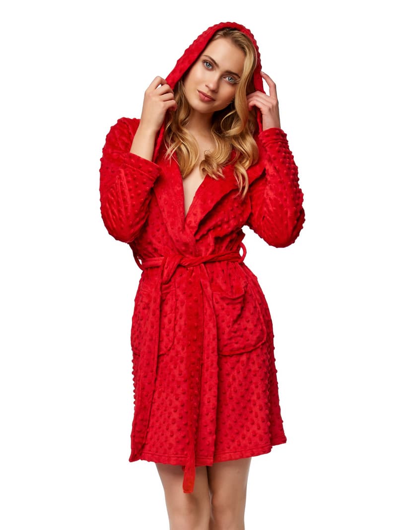 BADEMANTEL Nirel Rot 2
