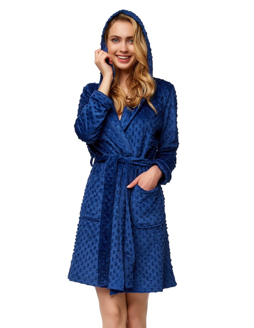 Bademantel Nirel Navy-Blau 1