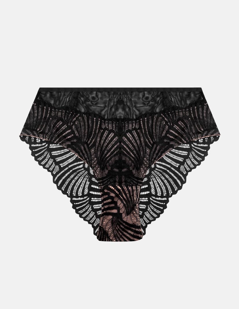 Höschen mit hoher Taile Inspire Schwarz-und-gold 6