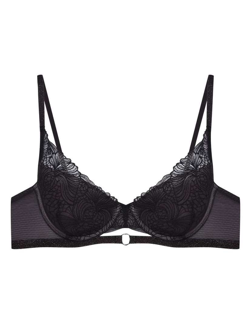 Biustonosz push-up Ombre czarny 5