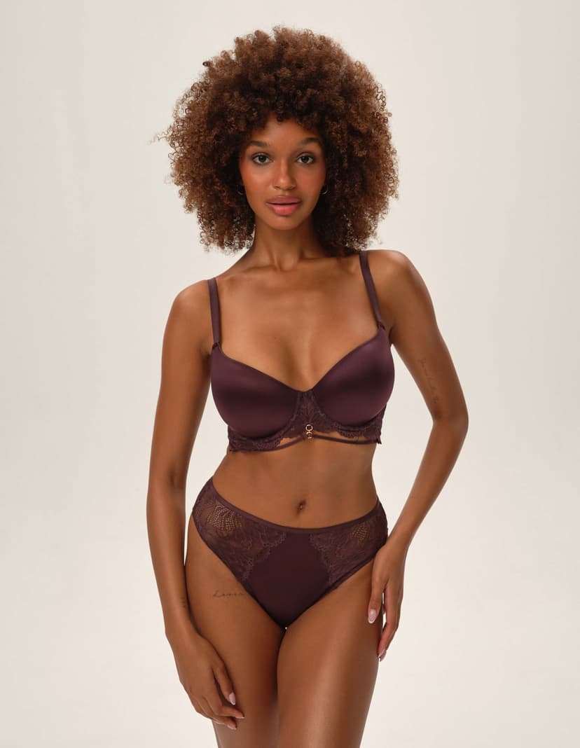 Padded bra Olive brown 1