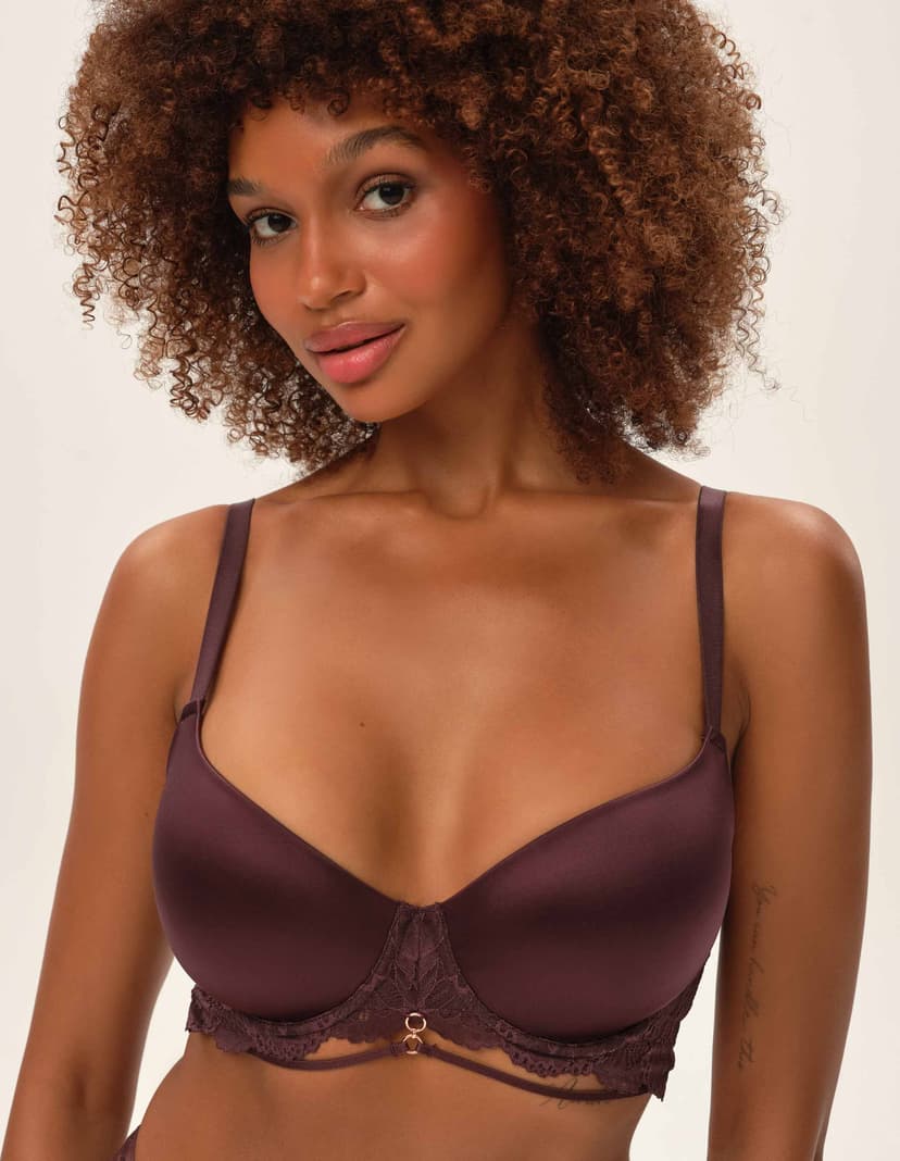 Padded bra Olive brown 2
