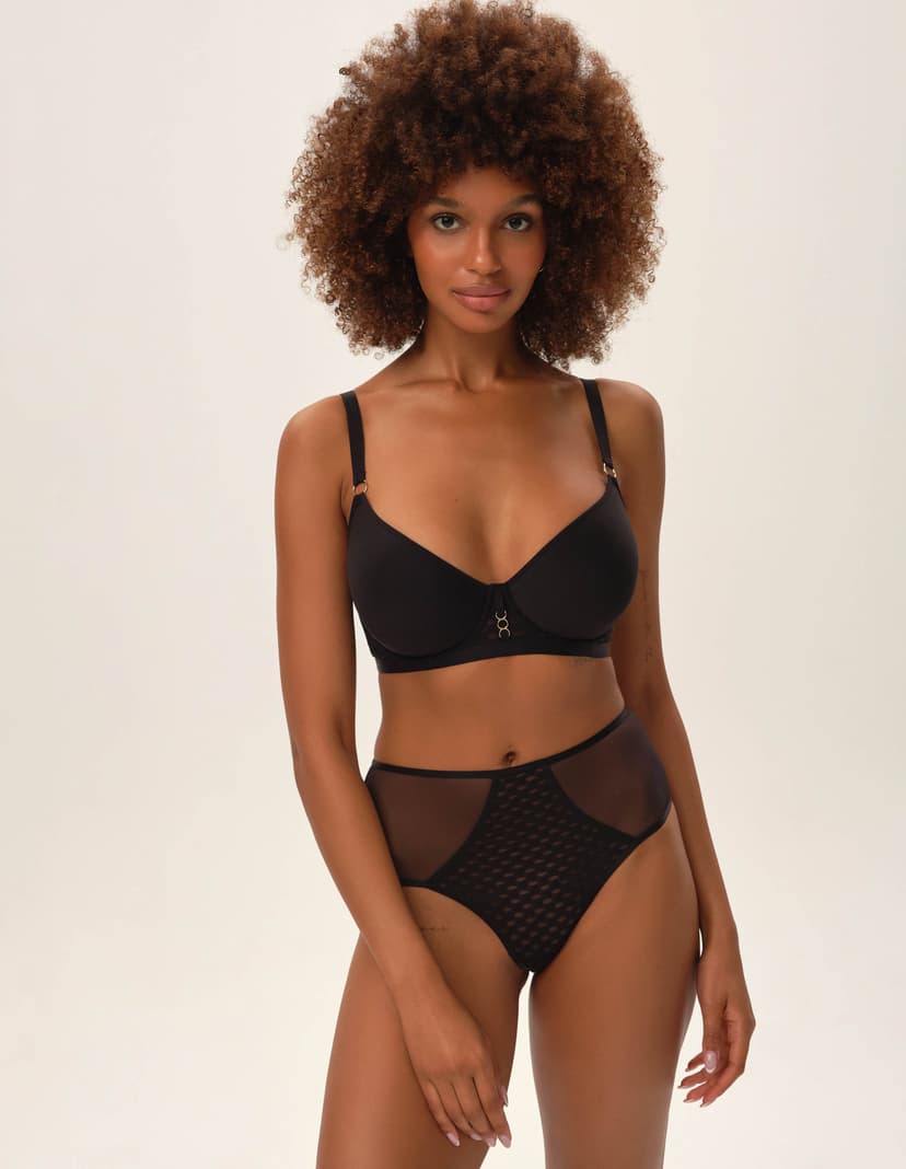 High-waisted panties Ohara Black 1