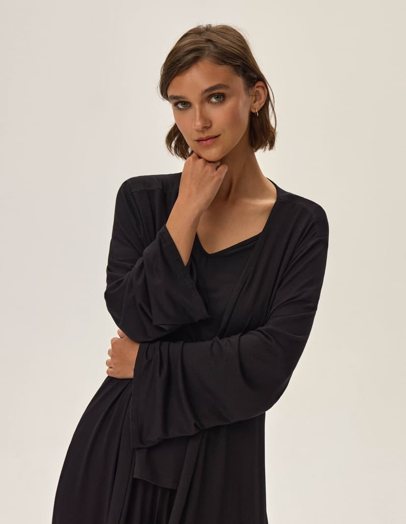 Szlafrok Juliette czarny 2