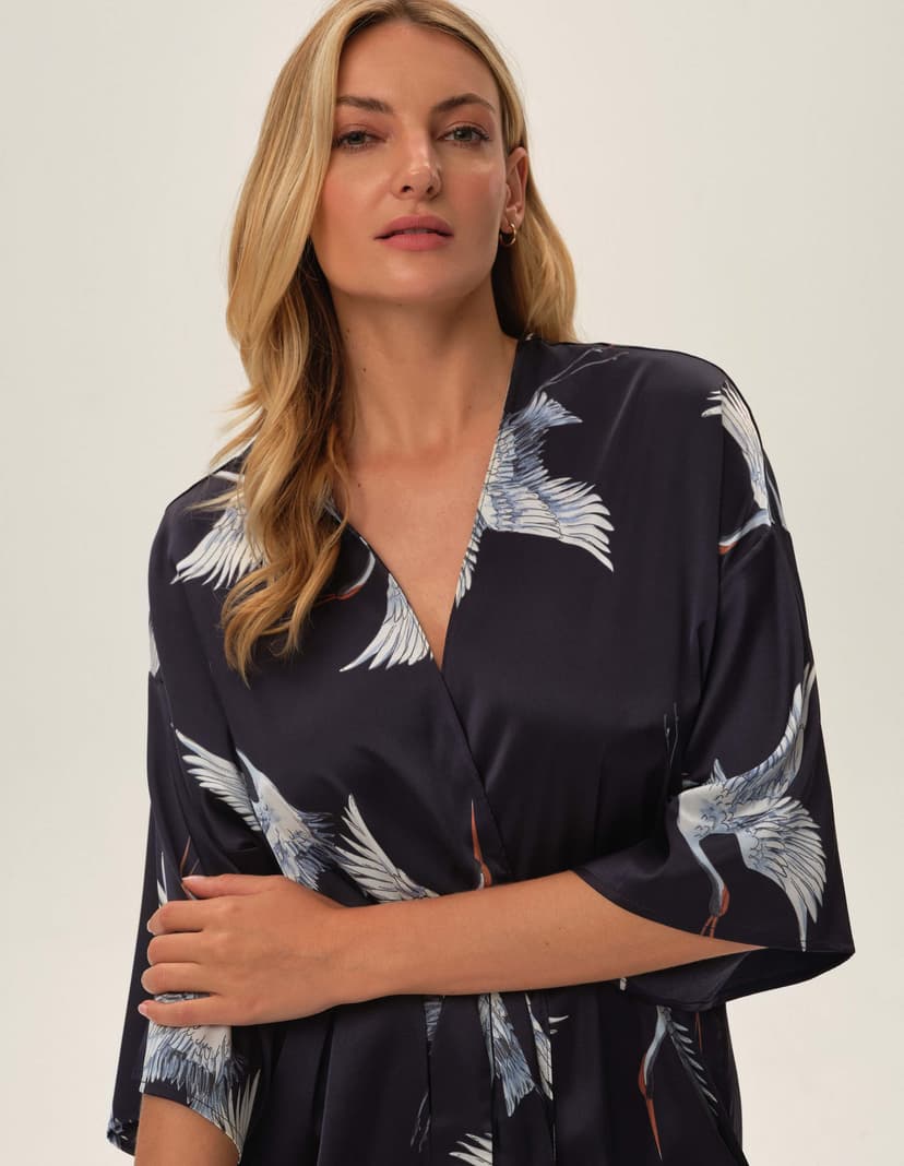 Bademantel Jael Navy-Blau 2