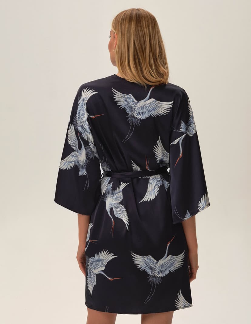 Bademantel Jael Navy-Blau 4