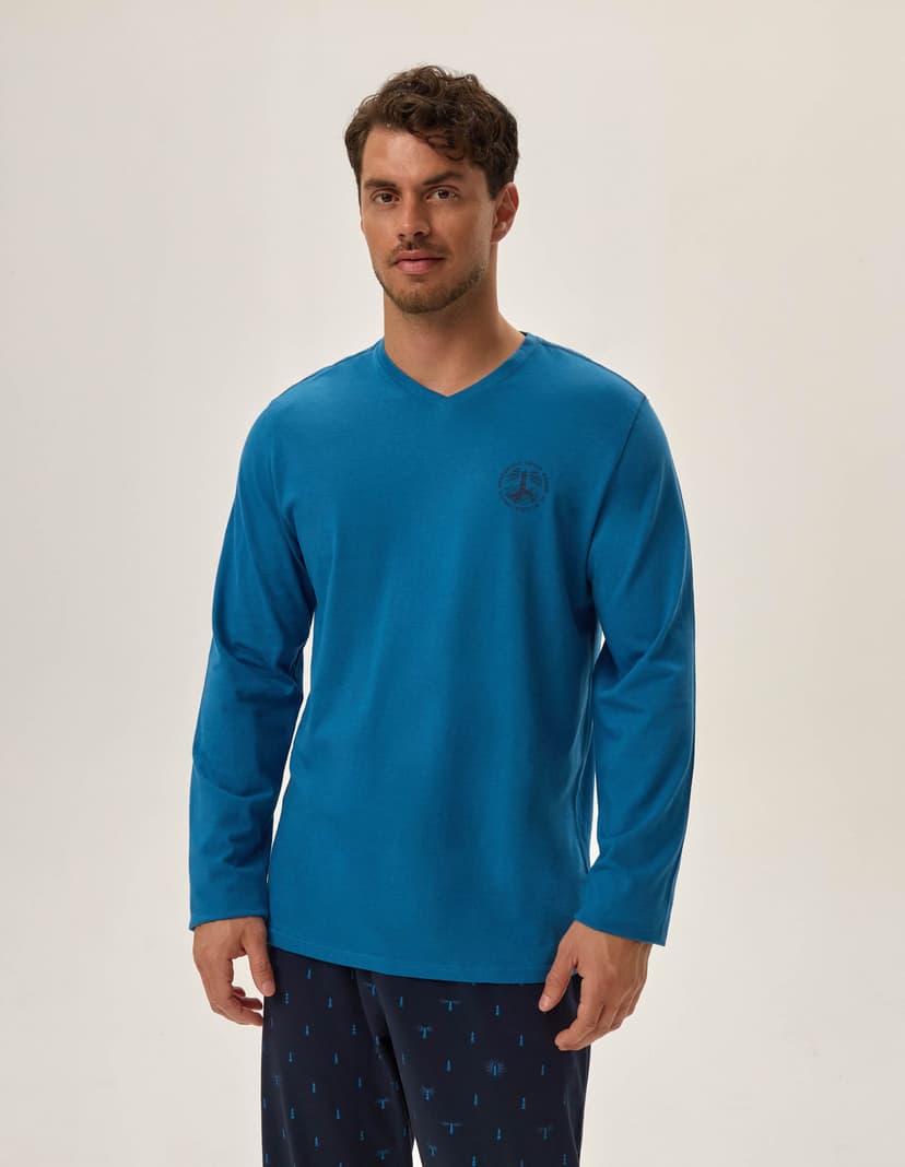 Pyjama Joger Blau 2