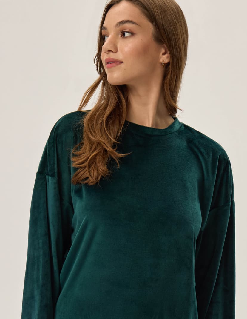 Welurowy dres Fain zielony 2