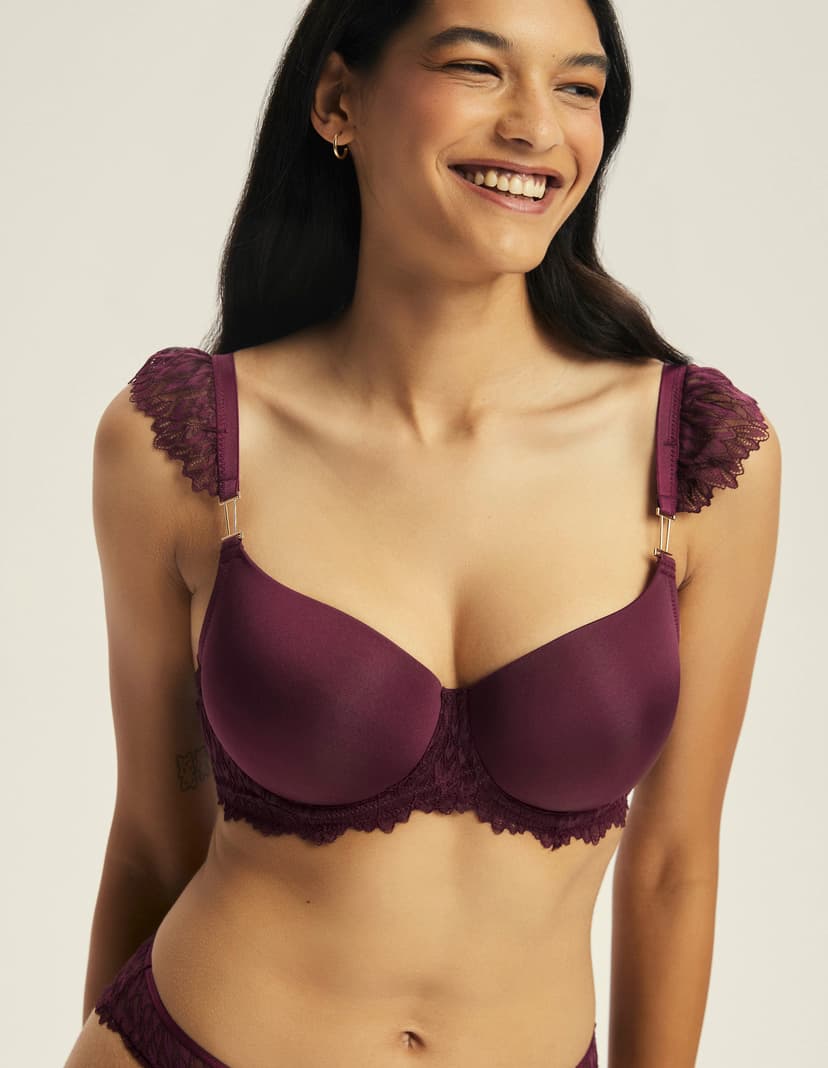 Padded bra Ofiel maroon 2
