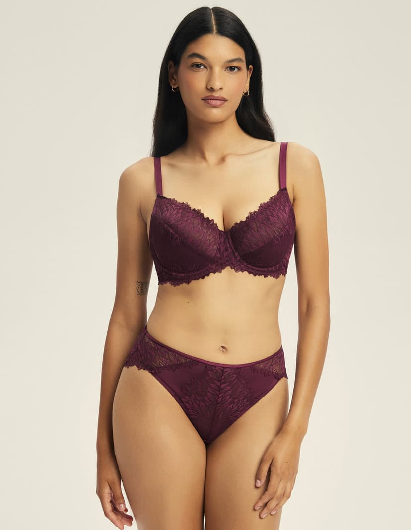 High-waisted panties Ofiel maroon 1