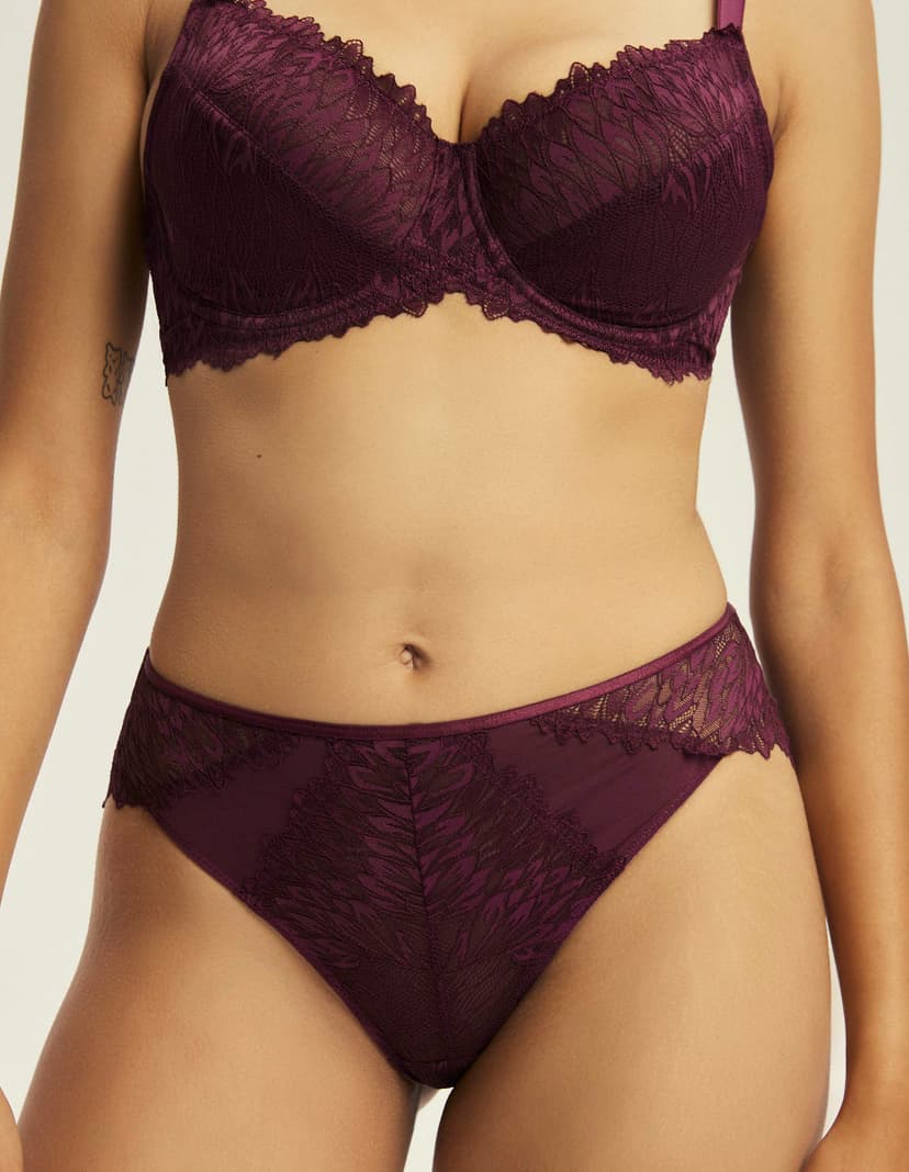 High-waisted panties Ofiel maroon 2