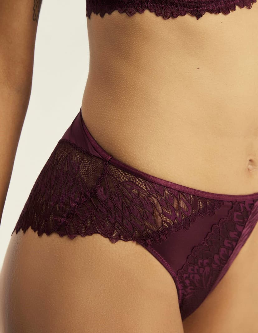 High-waisted panties Ofiel maroon 3