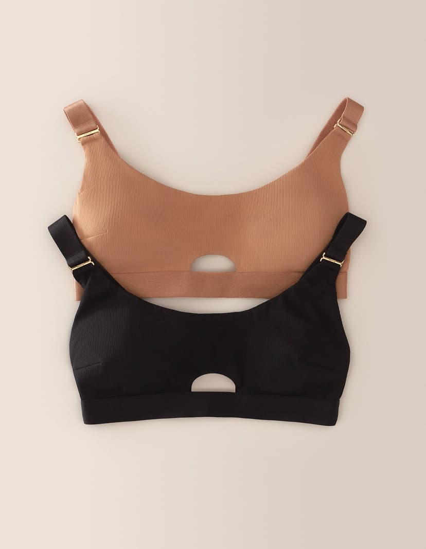 Soft bra Bianco Black 4