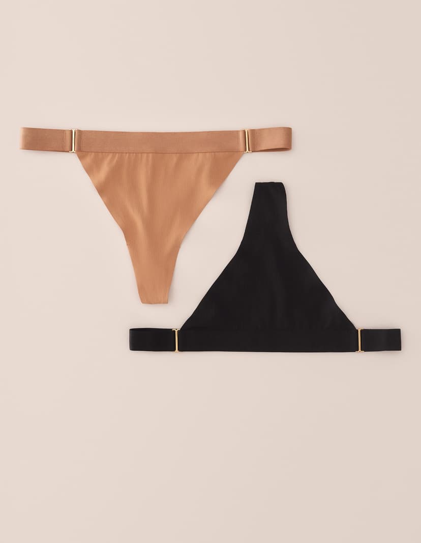 Thongs Bianco Black 5