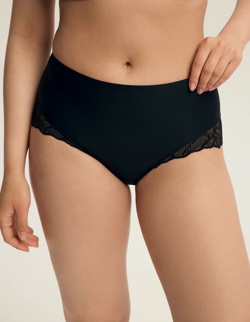 Höschen mit hoher Taile Pansy (2 paar) Schwarz 2