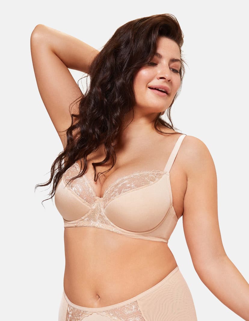 Halb-Gepolsterter BH Femme Beige 1
