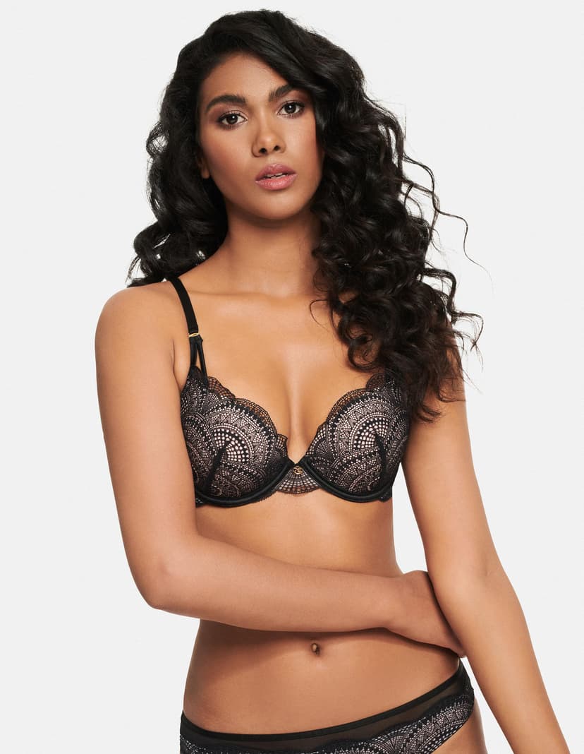 Push-up BH Aztec Schwarz-und-gold 1