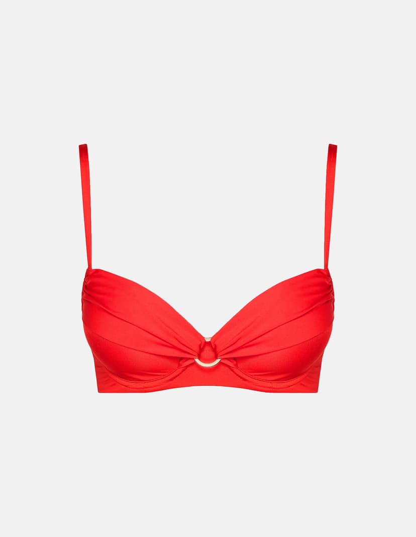 Bikini-Oberteil Aqua Rot 6