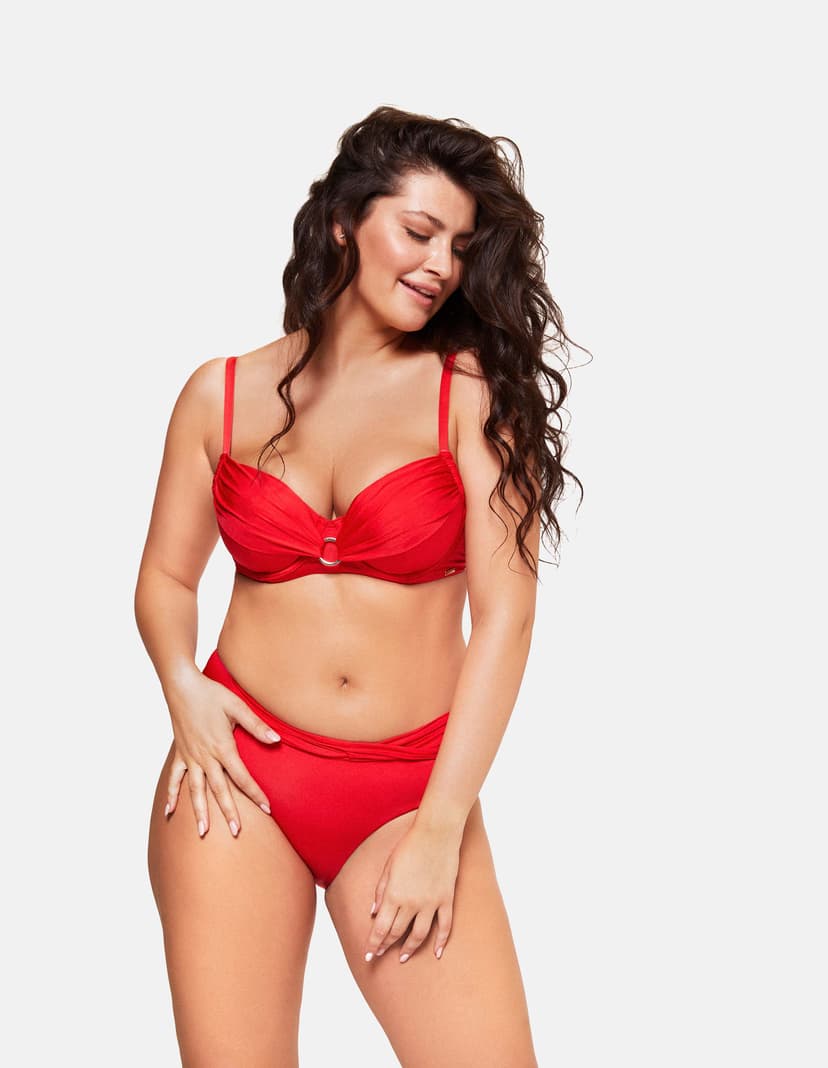 Bikini-Oberteil Aqua Rot 5