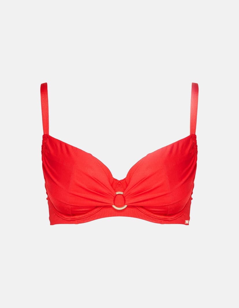 Bikini-Oberteil Aqua Rot 6