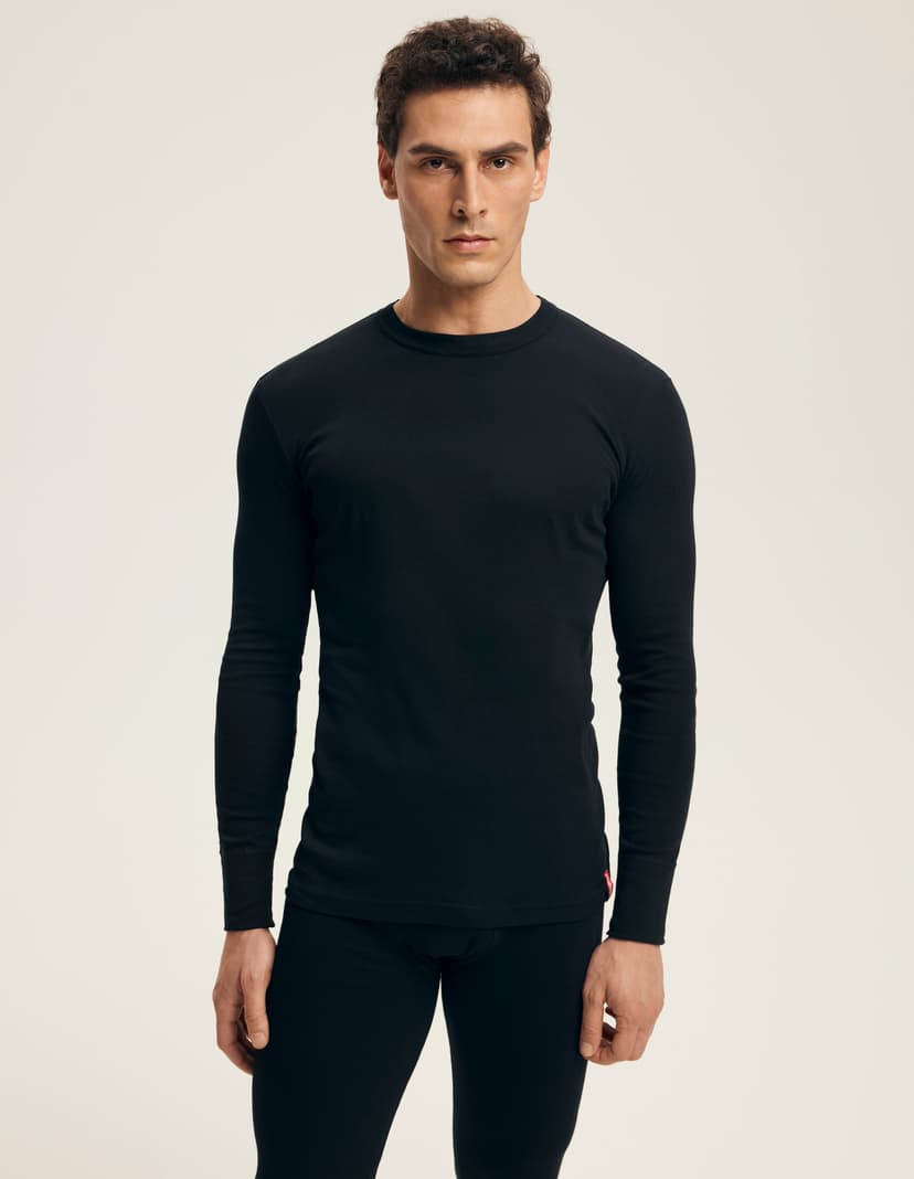 Cotton long-sleeved T-shirt Black 1