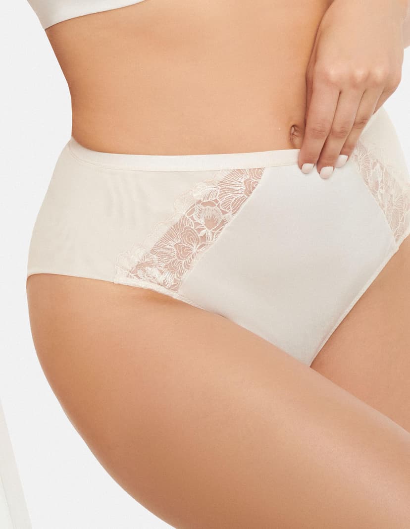 Höschen mit hoher taille pansy Anielle Ecru 3