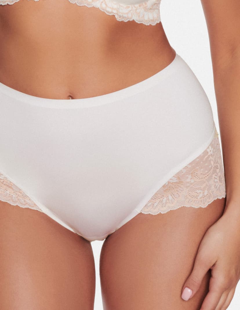 Höschen mit hoher taille Racquel Cremefarben 2