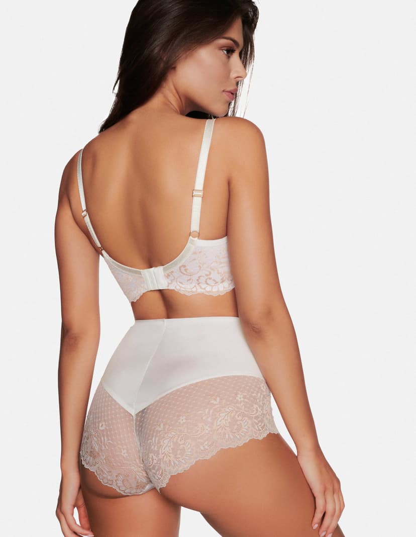Höschen mit hoher taille Racquel Cremefarben 3