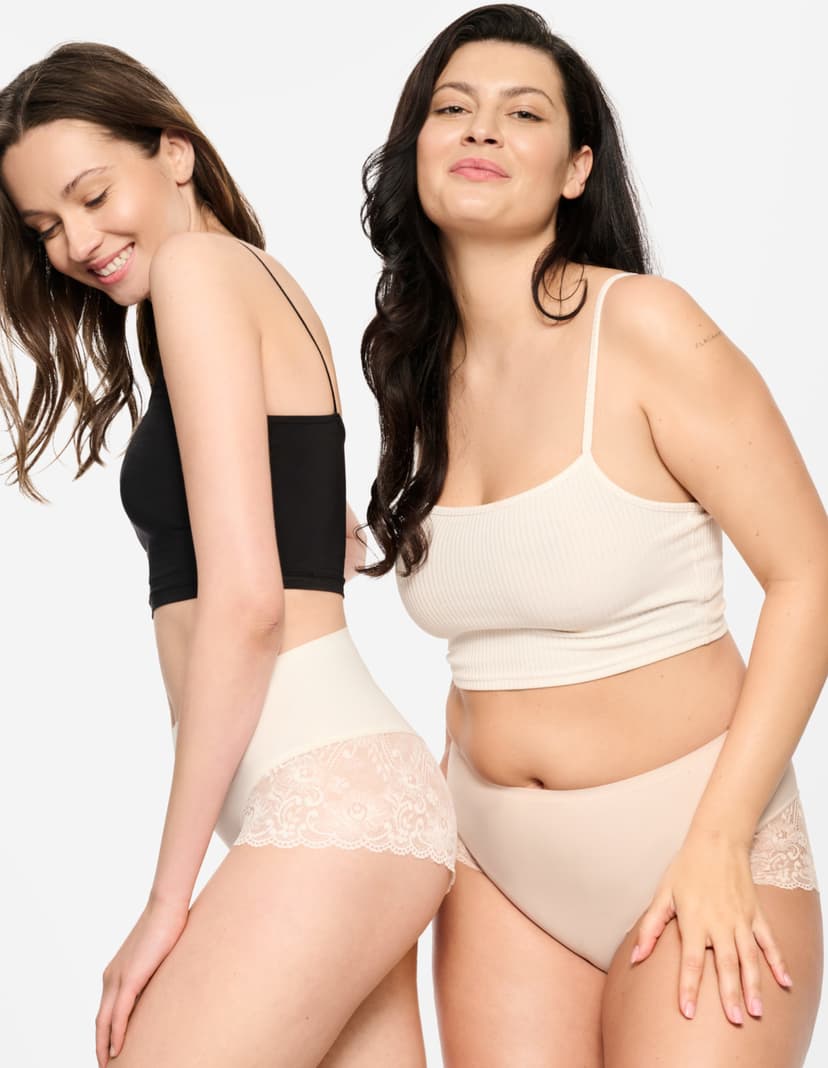 HIGH-WAISTED PANTIES Pansy (2-PACK) cream 1