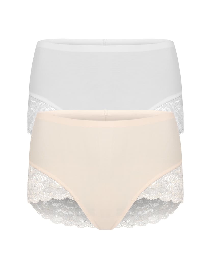 HIGH-WAISTED PANTIES Pansy (2-PACK) cream 2